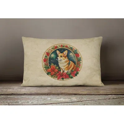 Caroline's Treasures Christmas Flowers Frame Other/no Pattern Polyester Indoor/outdoor Throw Pillow