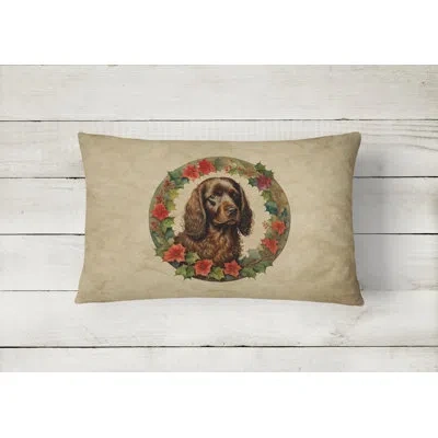 Caroline's Treasures Christmas Flowers Frame Other/no Pattern Polyester Indoor/outdoor Throw Pillow