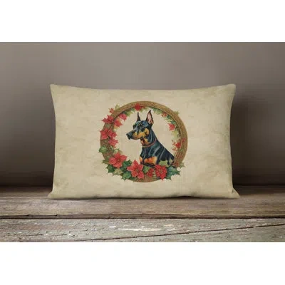 Caroline's Treasures Christmas Flowers Frame Other/no Pattern Polyester Indoor/outdoor Throw Pillow