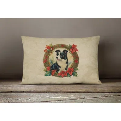 Caroline's Treasures Christmas Flowers Frame Other/no Pattern Polyester Indoor/outdoor Throw Pillow