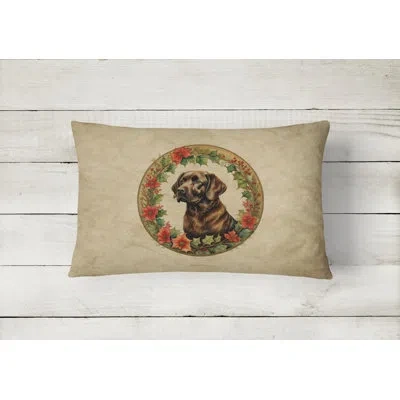 Caroline's Treasures Christmas Flowers Frame Other/no Pattern Polyester Indoor/outdoor Throw Pillow