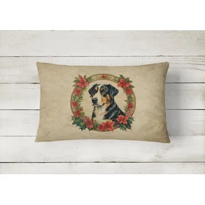Caroline's Treasures Christmas Flowers Frame Other/no Pattern Polyester Indoor/outdoor Throw Pillow