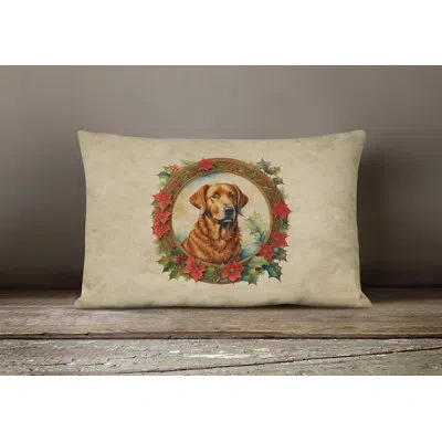 Caroline's Treasures Christmas Flowers Frame Other/no Pattern Polyester Indoor/outdoor Throw Pillow