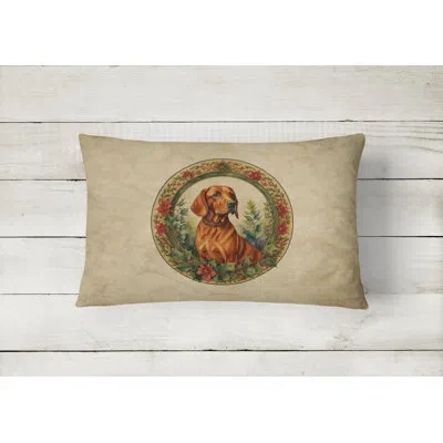 Caroline's Treasures Christmas Flowers Frame Other/no Pattern Polyester Indoor/outdoor Throw Pillow