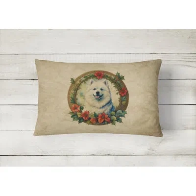 Caroline's Treasures Christmas Flowers Frame Other/no Pattern Polyester Indoor/outdoor Throw Pillow