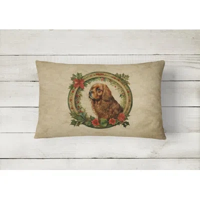 Caroline's Treasures Christmas Flowers Frame Other/no Pattern Polyester Indoor/outdoor Throw Pillow