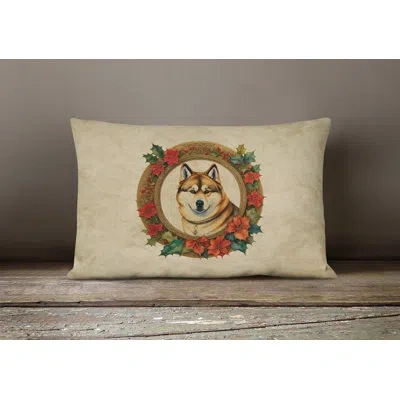 Caroline's Treasures Christmas Flowers Frame Other/no Pattern Polyester Indoor/outdoor Throw Pillow