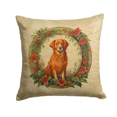 Caroline's Treasures Christmas Flowers Frame Other/no Pattern Polyester Indoor/outdoor Throw Pillow