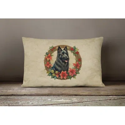 Caroline's Treasures Christmas Flowers Frame Other/no Pattern Polyester Indoor/outdoor Throw Pillow