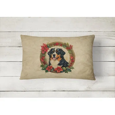 Caroline's Treasures Christmas Flowers Frame Other/no Pattern Polyester Indoor/outdoor Throw Pillow