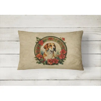 Caroline's Treasures Christmas Flowers Frame Other/no Pattern Polyester Indoor/outdoor Throw Pillow
