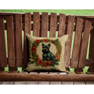Caroline's Treasures Christmas Flowers Frame Other/no Pattern Polyester Indoor/outdoor Throw Pillow