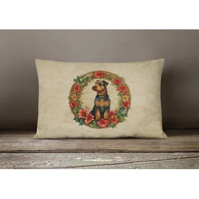 Caroline's Treasures Christmas Flowers Frame Other/no Pattern Polyester Indoor/outdoor Throw Pillow