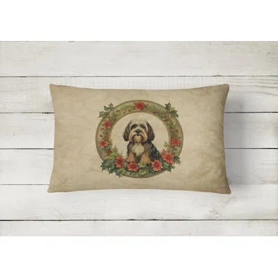 Caroline's Treasures Christmas Flowers Frame Other/no Pattern Polyester Indoor/outdoor Throw Pillow