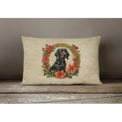 Caroline's Treasures Christmas Flowers Frame Other/no Pattern Polyester Indoor/outdoor Throw Pillow