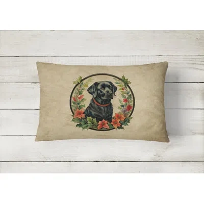 Caroline's Treasures Christmas Flowers Frame Other/no Pattern Polyester Indoor/outdoor Throw Pillow
