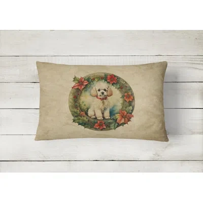 Caroline's Treasures Christmas Flowers Frame Other/no Pattern Polyester Indoor/outdoor Throw Pillow
