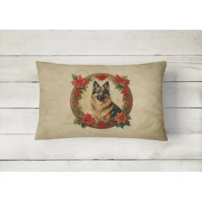 Caroline's Treasures Christmas Flowers Frame Other/no Pattern Polyester Indoor/outdoor Throw Pillow