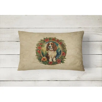 Caroline's Treasures Christmas Flowers Frame Other/no Pattern Polyester Indoor/outdoor Throw Pillow