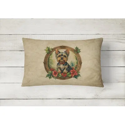 Caroline's Treasures Christmas Flowers Frame Other/no Pattern Polyester Indoor/outdoor Throw Pillow