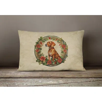 Caroline's Treasures Christmas Flowers Frame Other/no Pattern Polyester Indoor/outdoor Throw Pillow