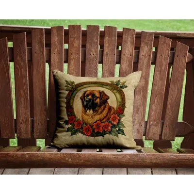 Caroline's Treasures Christmas Flowers Frame Other/no Pattern Polyester Indoor/outdoor Throw Pillow