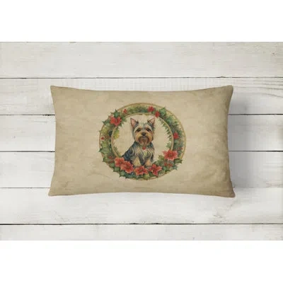Caroline's Treasures Christmas Flowers Frame Other/no Pattern Polyester Indoor/outdoor Throw Pillow