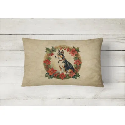 Caroline's Treasures Christmas Flowers Frame Other/no Pattern Polyester Indoor/outdoor Throw Pillow