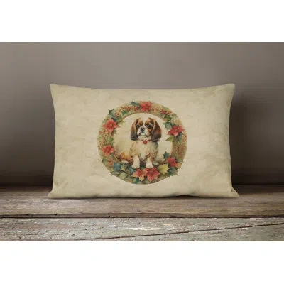 Caroline's Treasures Christmas Flowers Frame Other/no Pattern Polyester Indoor/outdoor Throw Pillow