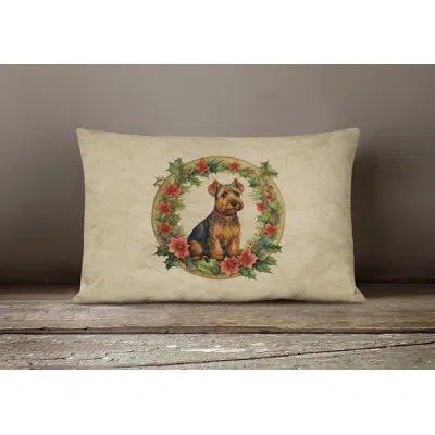 Caroline's Treasures Christmas Flowers Frame Other/no Pattern Throw Pillow