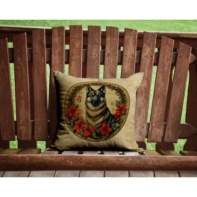 Caroline's Treasures Christmas Flowers Frame Other/no Pattern Throw Pillow