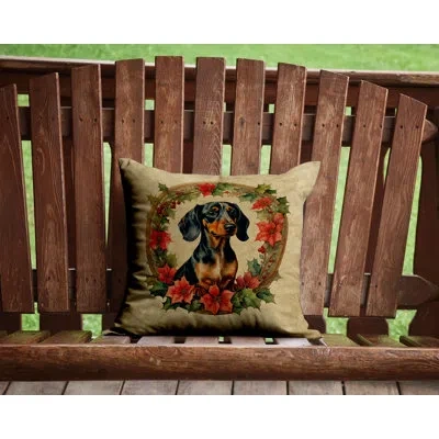 Caroline's Treasures Christmas Flowers Frame Other/no Pattern Throw Pillow