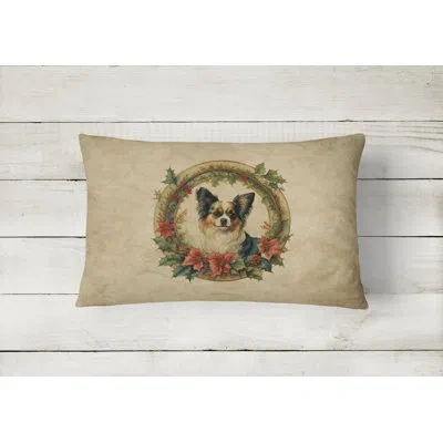Caroline's Treasures Christmas Flowers Frame Other/no Pattern Throw Pillow