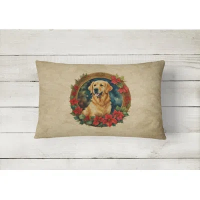 Caroline's Treasures Christmas Flowers Frame Other/no Pattern Throw Pillow