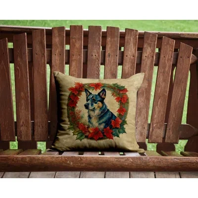 Caroline's Treasures Christmas Flowers Frame Other/no Pattern Throw Pillow