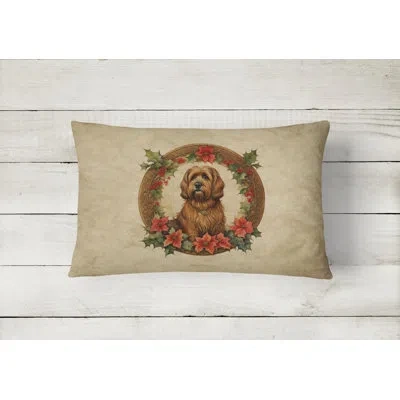 Caroline's Treasures Christmas Flowers Frame Other/no Pattern Throw Pillow