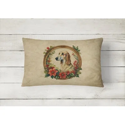 Caroline's Treasures Christmas Flowers Frame Other/no Pattern Throw Pillow