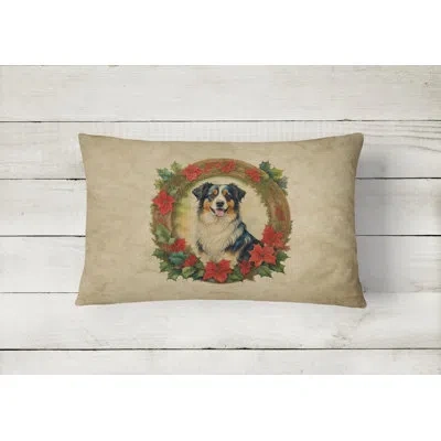 Caroline's Treasures Christmas Flowers Frame Other/no Pattern Throw Pillow