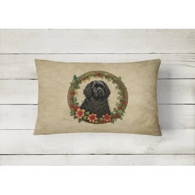 Caroline's Treasures Christmas Flowers Frame Other/no Pattern Throw Pillow