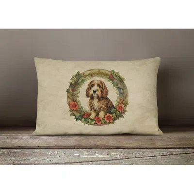Caroline's Treasures Christmas Flowers Frame Other/no Pattern Throw Pillow