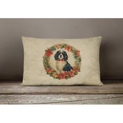 Caroline's Treasures Christmas Flowers Frame Other/no Pattern Throw Pillow