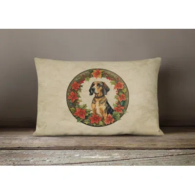 Caroline's Treasures Christmas Flowers Frame Other/no Pattern Throw Pillow