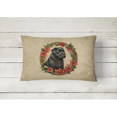 Caroline's Treasures Christmas Flowers Frame Other/no Pattern Throw Pillow