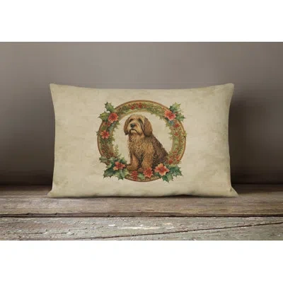 Caroline's Treasures Christmas Flowers Frame Other/no Pattern Throw Pillow