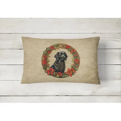 Caroline's Treasures Christmas Flowers Frame Other/no Pattern Throw Pillow