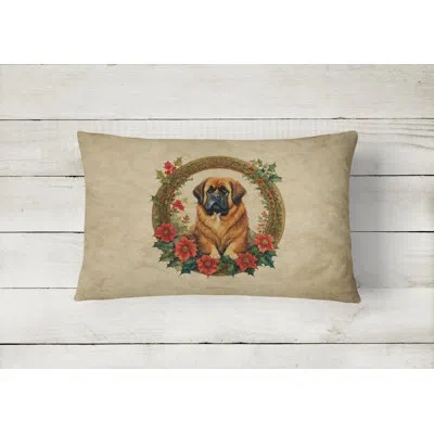 Caroline's Treasures Christmas Flowers Frame Other/no Pattern Throw Pillow