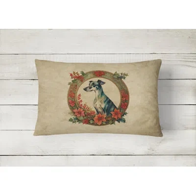 Caroline's Treasures Christmas Flowers Frame Other/no Pattern Throw Pillow
