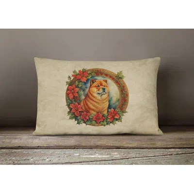 Caroline's Treasures Christmas Flowers Frame Other/no Pattern Throw Pillow