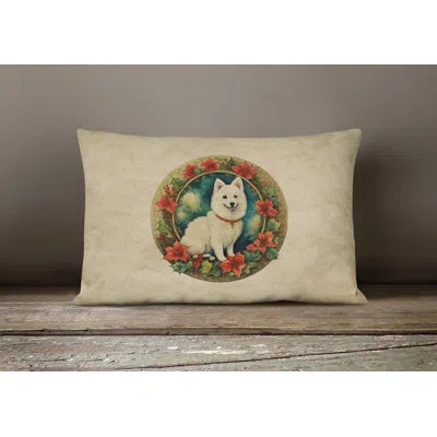 Caroline's Treasures Christmas Flowers Frame Other/no Pattern Throw Pillow