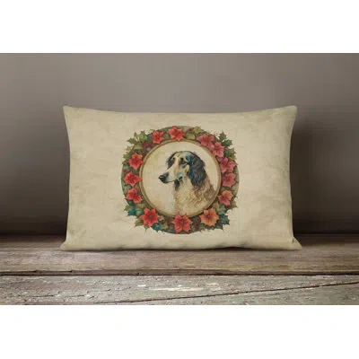 Caroline's Treasures Christmas Flowers Frame Other/no Pattern Throw Pillow